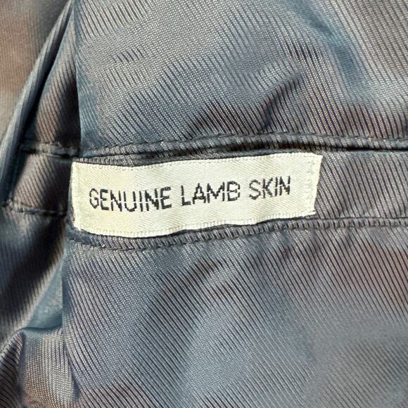 Vintage Y2K Women’s Lambskin Leather Jacket Soft Lambskin Black Blazer SZ S - Picture 10 of 11